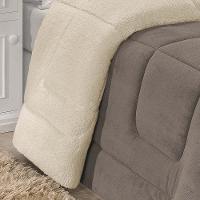 Coberdrom Robust Solteiro Manta Soft Sherpa 1 Peça Cinza - 3