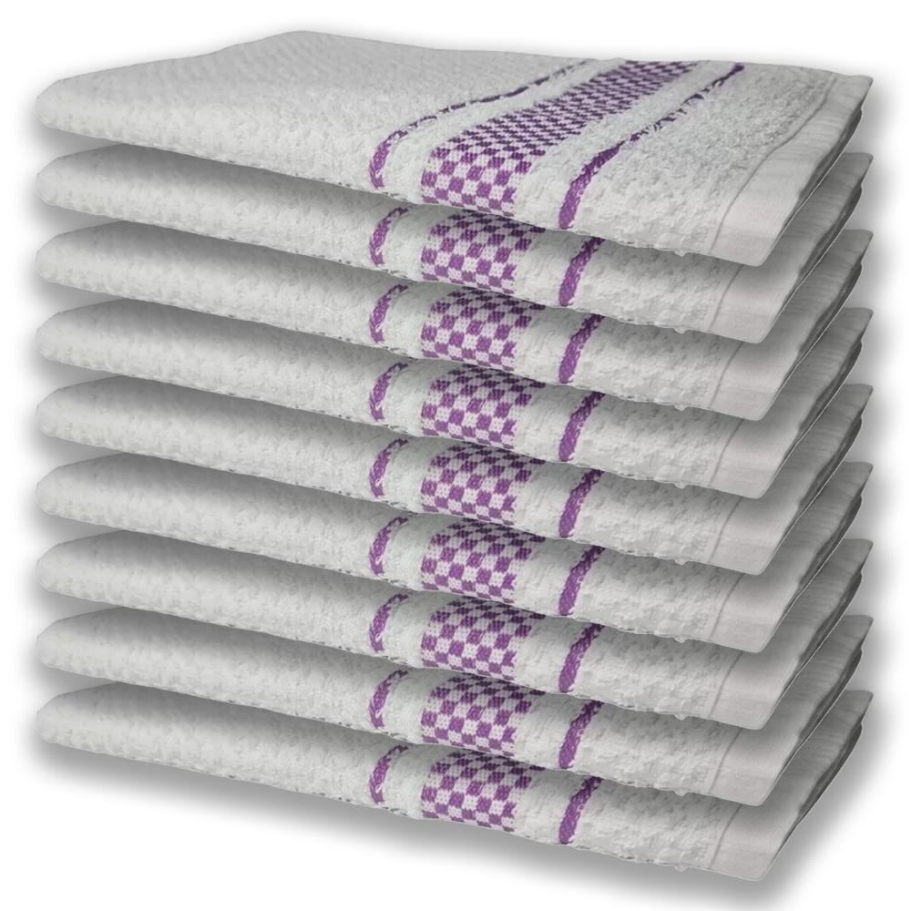 9 Panos De Prato Atoalhado Felpudo Premium Lilás - 1