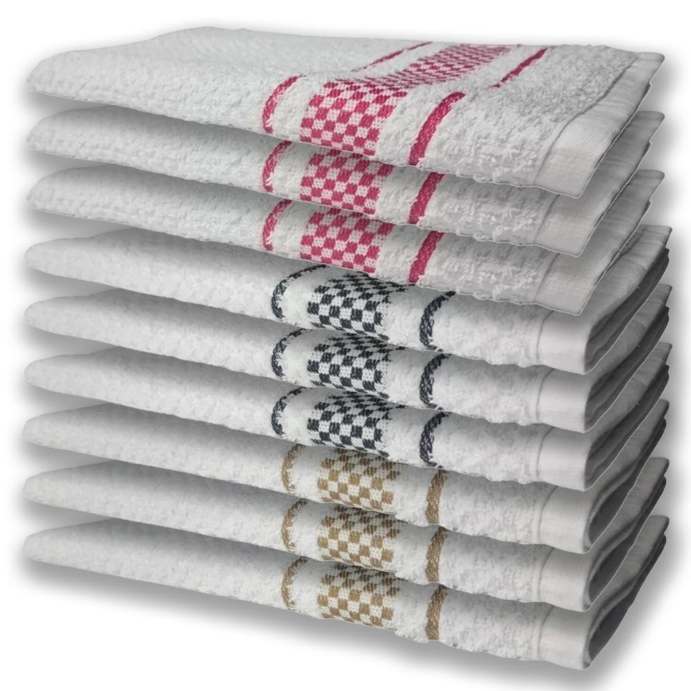 9 Panos De Prato Atoalhado Felpudo Premium Rs+Pr+Mr - 1