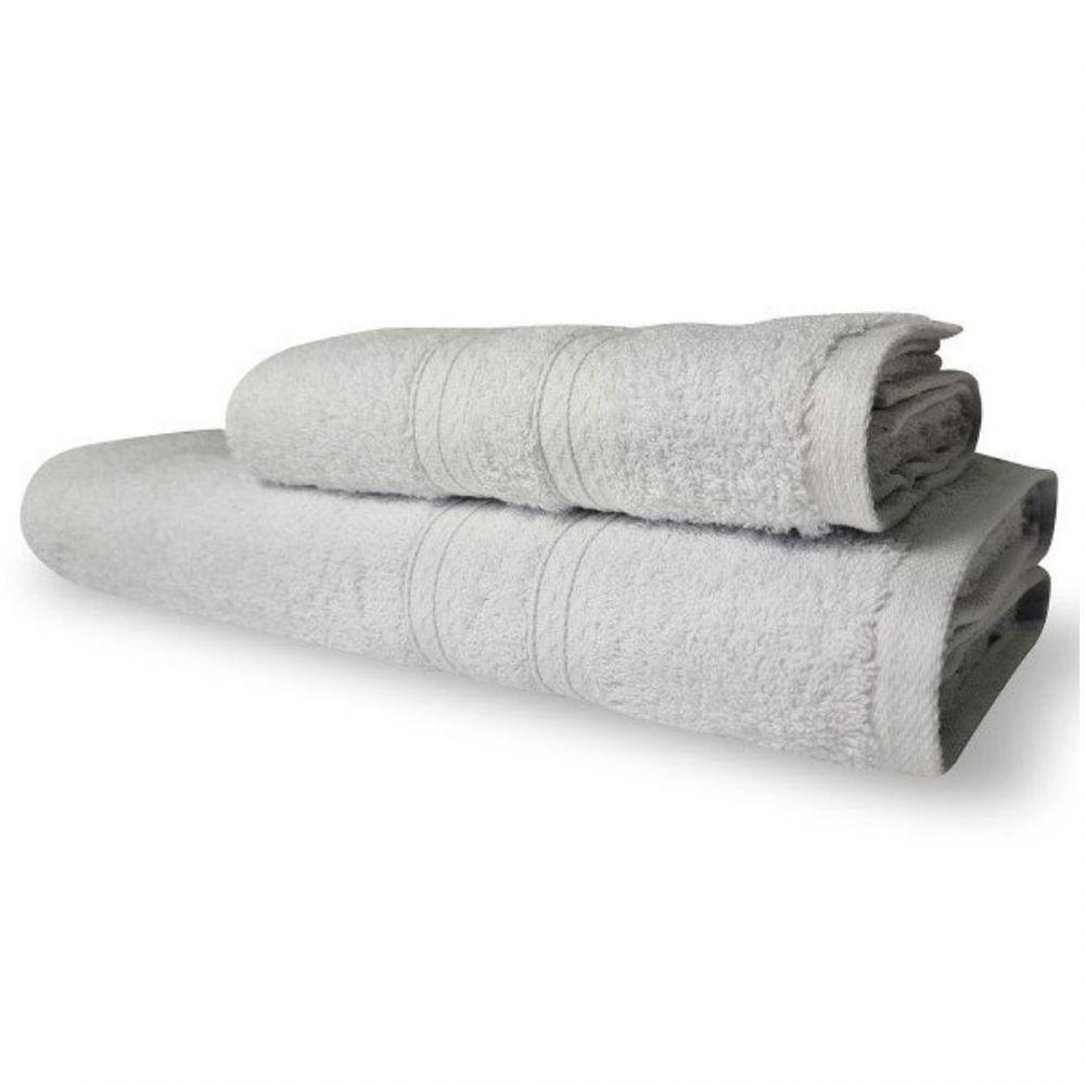 Jogo 2 Toalhas Lisboa 1 Banho 1 Rosto Grossa 100% Algodão 430g/m² Branca - 4