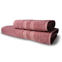 Jogo 2 Toalhas Lisboa 1 Banho 1 Rosto Grossa 100% Algodão 430g/m² Rosê - 6