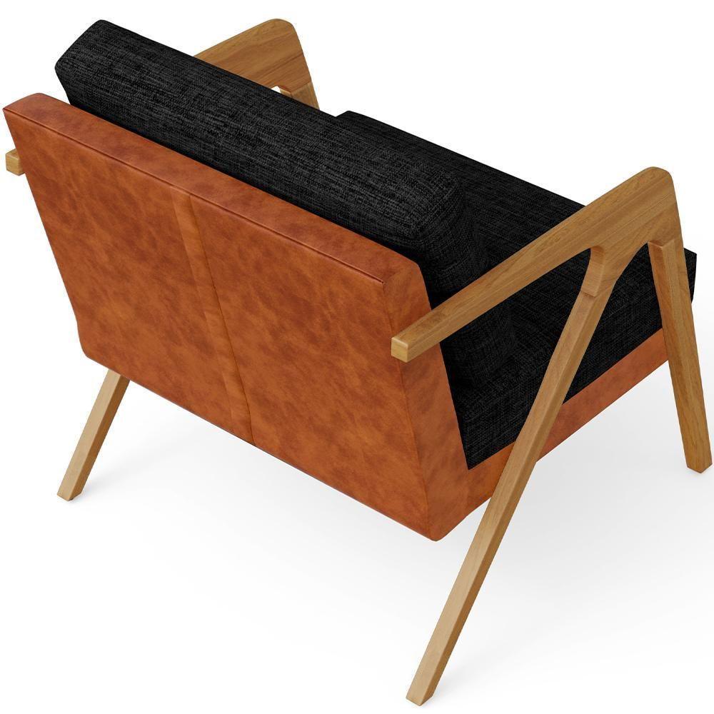 Kit 04 Poltronas Sala L02 Couríssimo Camel Linho Chumbo - 2