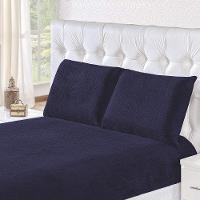 Jogo De Cama Solteiro Inverno Manta Flannel 2 Pç - Azul - 1