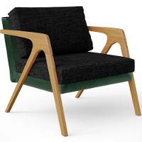 Kit 03 Poltronas Sala L02 Facto Verde Musgo Linho Chumbo - 19