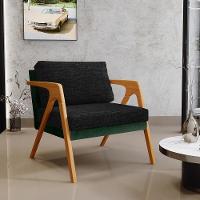 Kit 03 Poltronas Sala L02 Facto Verde Musgo Linho Chumbo - 22