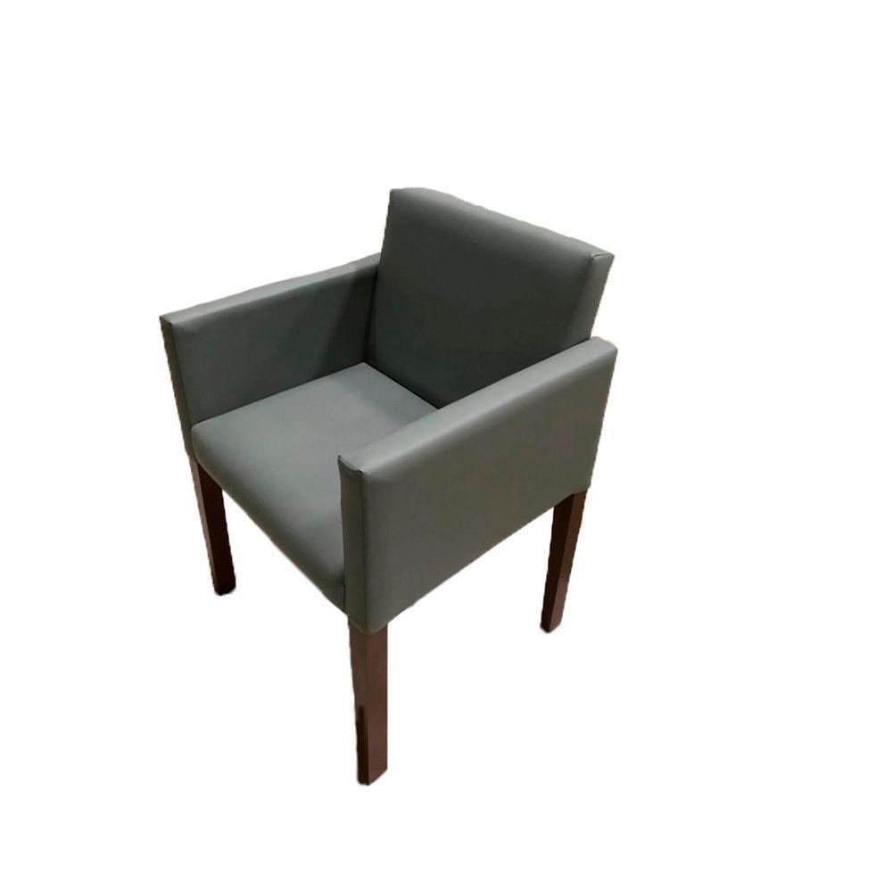 Kit 6 Poltronas Nina Executiva Em Tecido Sintético - Cinza - Cor: Cinza - 4