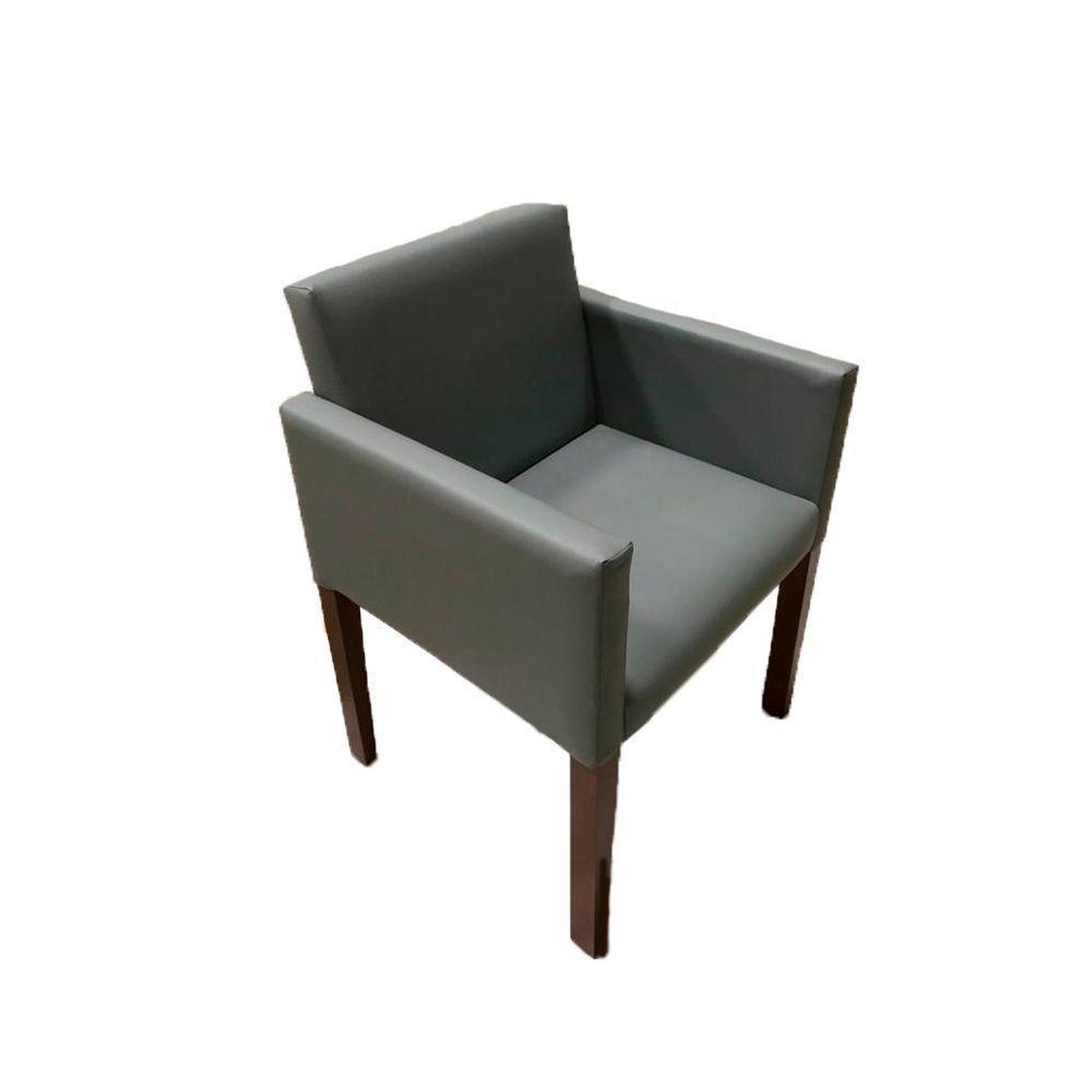 Kit 6 Poltronas Nina Executiva Em Tecido Sintético - Cinza - Cor: Cinza - 5