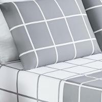 Jogo De Lençol King Square 4 Peças Cinza - 2