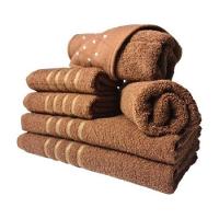 Jogo De Toalhas 2 Banho 2 Rosto 2 Piso - 6pçs Dubai 100% Algodão Marrom