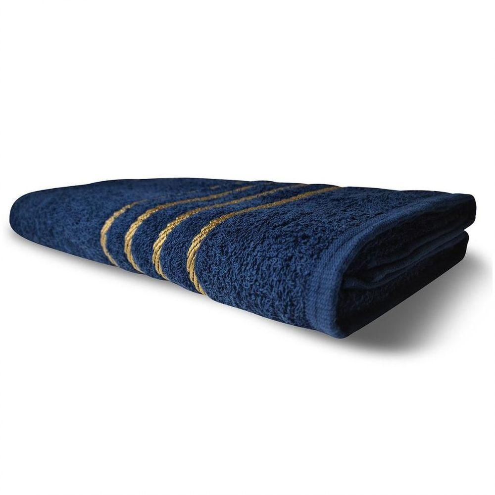 Jogo De Toalhas 2 Banho 2 Rosto 2 Piso - 6 Pçs Dubai 100% Algodão Azul - 1