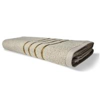 Jogo De Toalha 2 Banho 2 Rosto 1 Piso - 5pçs Coleção Dubai 100% Algodão Bege - 1