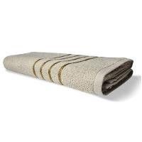 Jogo De Toalha 2 Banho 2 Rosto 1 Piso - 5pçs Coleção Dubai 100% Algodão Bege - 6