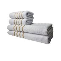 Jogo De Toalha 2 Banho 2 Rosto - 4pçs Coleção Dubai 100% Algodão Branca - 1