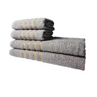 Jogo De Toalha 2 Banho 2 Rosto - 4pçs Coleção Dubai 100% Algodão Cinza