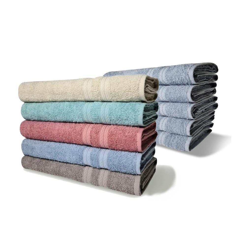 Kit 10 Toalhas Gigante Lisboa 100% Algodão Sortidos + Azul Claro - 1