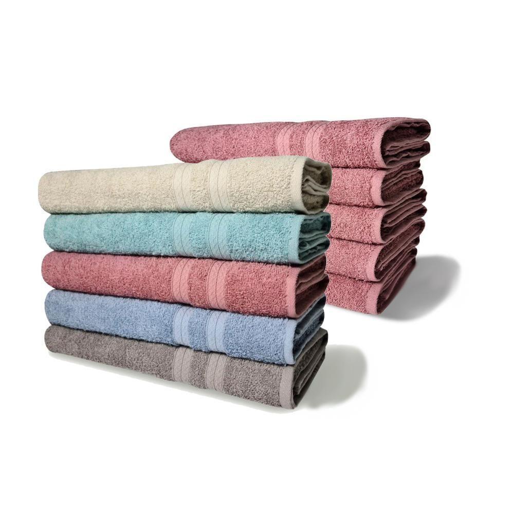 Kit 10 Toalhas Gigante Lisboa 100% Algodão Sortidos + Rosê - 1