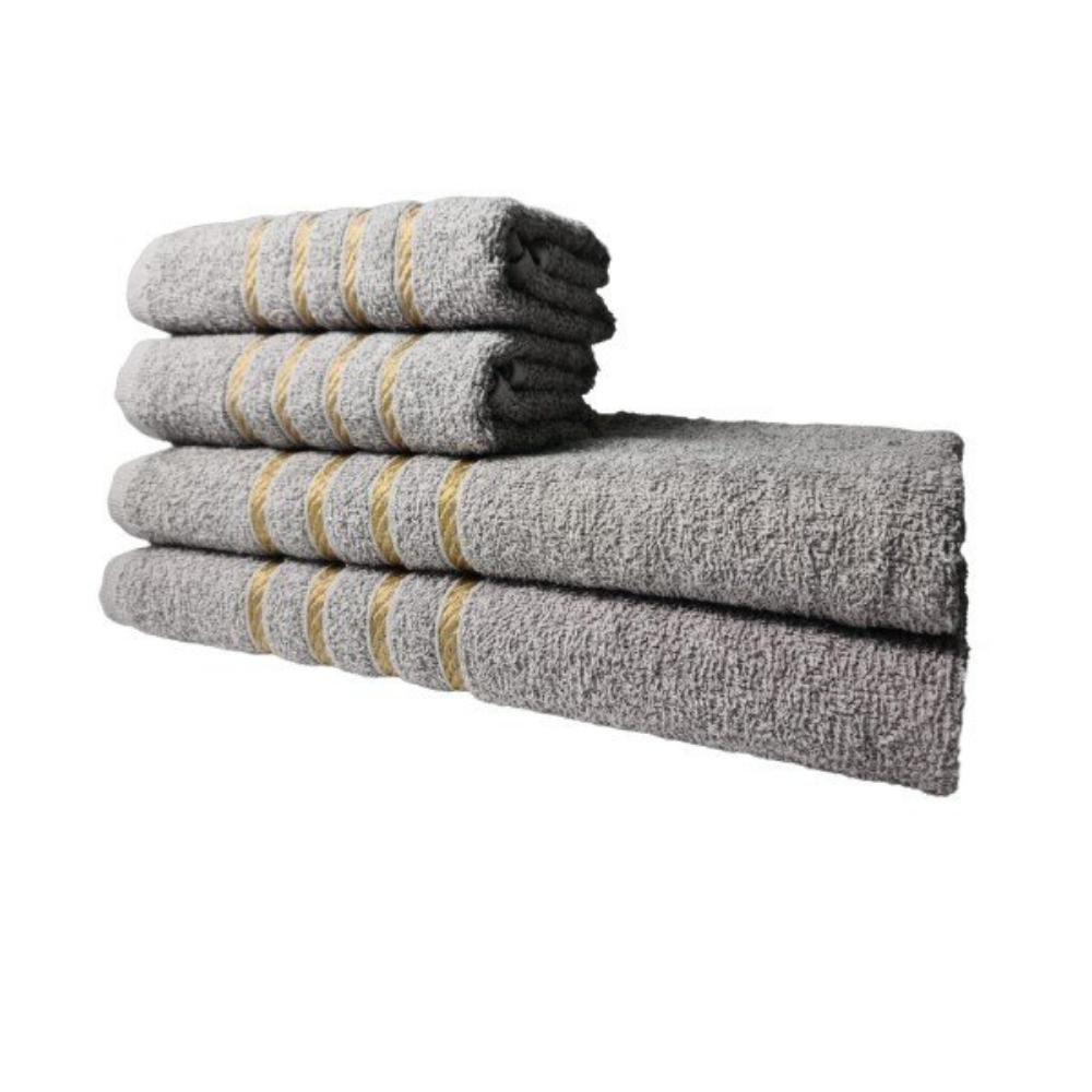 Kit 8 Toalhas Grossas E Grandes Dubai 4 Banhos 4 Rostos Branco+cinza - 3