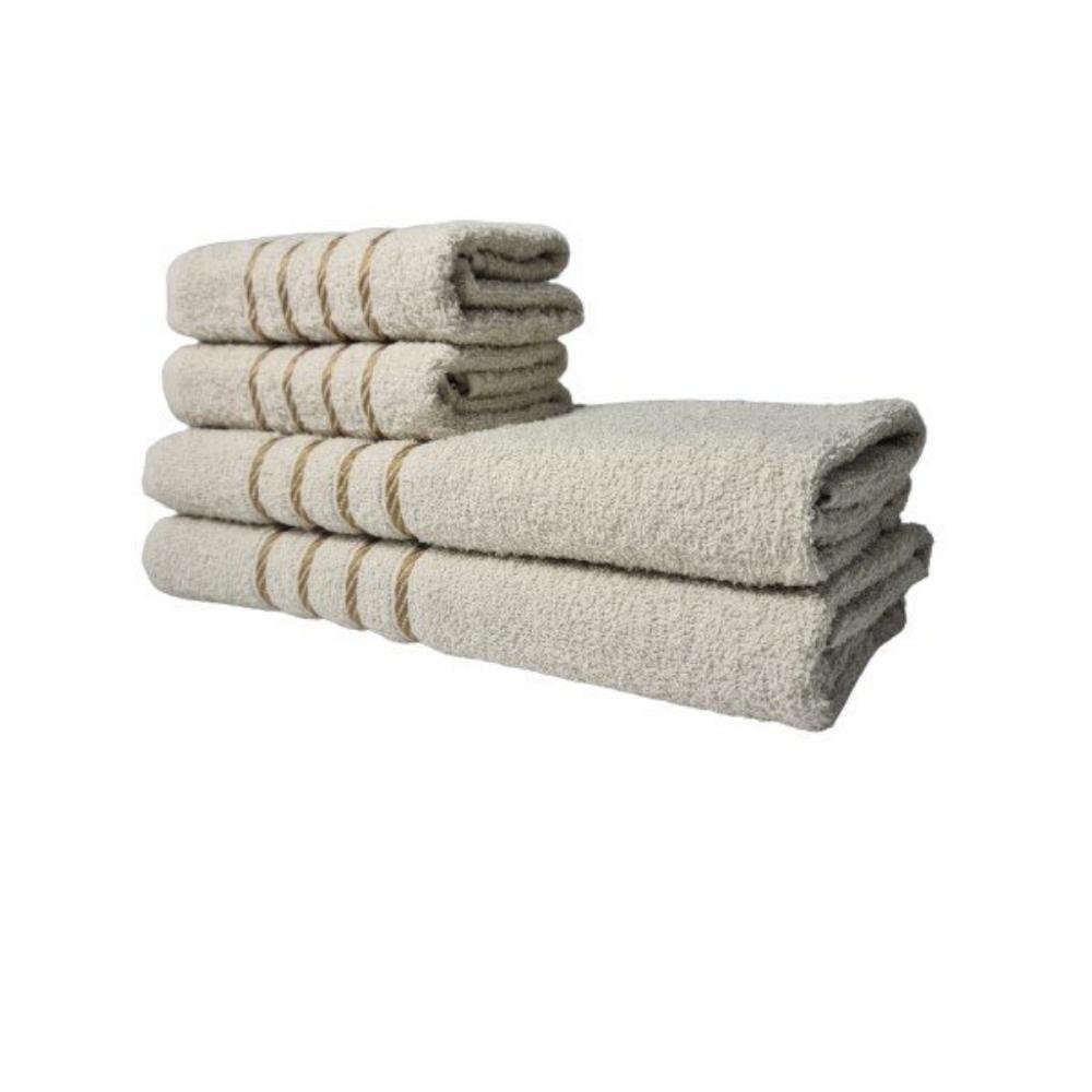 Kit 8 Toalhas Grossas E Grandes Dubai 4 Banhos 4 Rostos Bege+rosa - 5