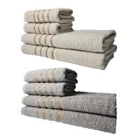 Kit 8 Toalhas Grossas E Grandes Dubai 4 Banhos 4 Rostos Bege+cinza - 1