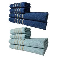 Kit 8 Toalhas Grandes Dubai 4 Banhos 4 Rostos Azul+verde Claro - 1