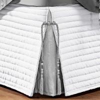 Saia Box Casal Bruxelas Matelassê Costurado - Branco - 5