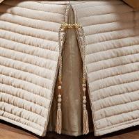 Saia Box King Bruxelas Matelassê Costurado - Bege - 3