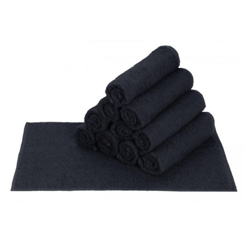 Toalha De Manicure E Pedicure 28x45cm Salão Beleza P/unha - Preto Preto - 1