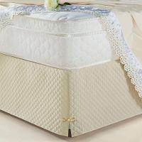 Saia Box Queen Olimpo Microfibra Matelassê Costurado - Bege - 1