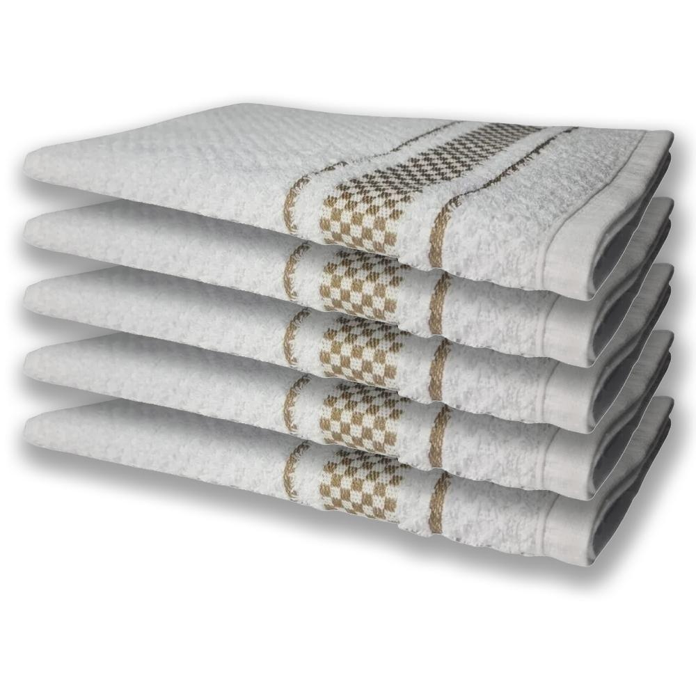 10 Panos De Prato Atoalhado Felpudo Premium 5 Lilás 5 Marrom - 4