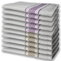 10 Panos De Prato Atoalhado Felpudo Premium 5 Lilás 5 Marrom - 1