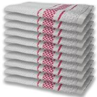 10 Panos De Prato Atoalhado Felpudo Premium Rosa - 1