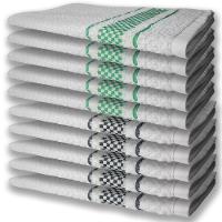 10 Panos De Prato Atoalhado Felpudo 5 Verde 5 Preto - 1