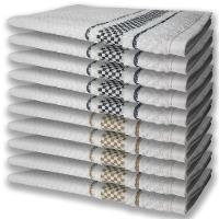 10 Panos De Prato Atoalhado Felpudo Premium 5 Preto 5 Marrom - 1