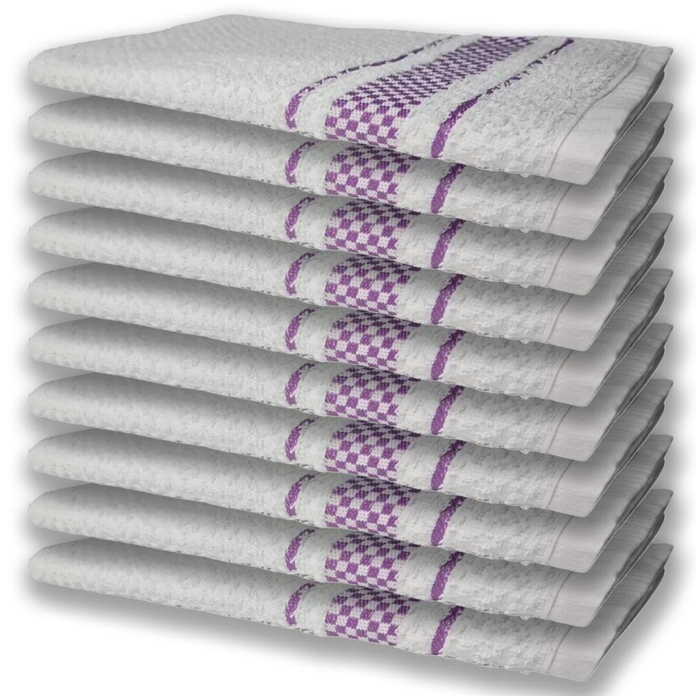 10 Panos De Prato Atoalhado Felpudo Premium Lilás - 1