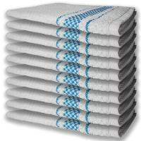 10 Panos De Prato Atoalhado Felpudo Premium Azul - 1