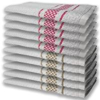 10 Panos De Prato Atoalhado Felpudo 5 Rosa 5 Marrom - 1