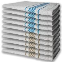 10 Panos De Prato Atoalhado Felpudo 5 Azul 5 Marrom - 1