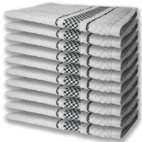 10 Panos De Prato Atoalhado Felpudo Premium Preto - 1