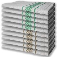 10 Panos De Prato Atoalhado Felpudo 5 Verde 5 Marrom - 1