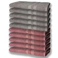 10 Toalhas Grande E Grossa 5 Rosê 5 Cinza - 1