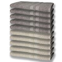 10 Toalhas Grande E Grossa 5 Bege 5 Cinza - 1