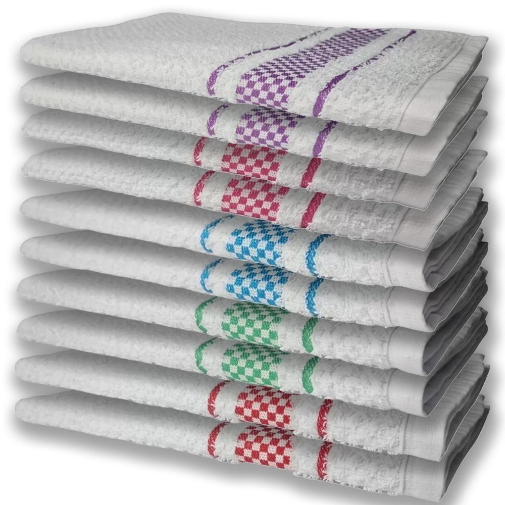 10 Panos De Prato Atoalhado Felpudo Premium Vm+Vd+Az+Rs+Rx - 1