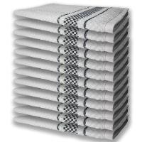 12 Panos De Prato Atoalhado Felpudo Preto - 1