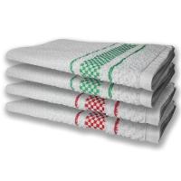 4 Panos De Prato Atoalhado Felpudo Vermelho e Verde - 1