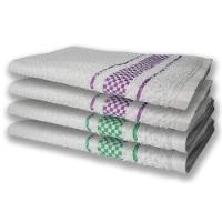 4 Panos De Prato Atoalhado Felpudo Verde+roxo - 1