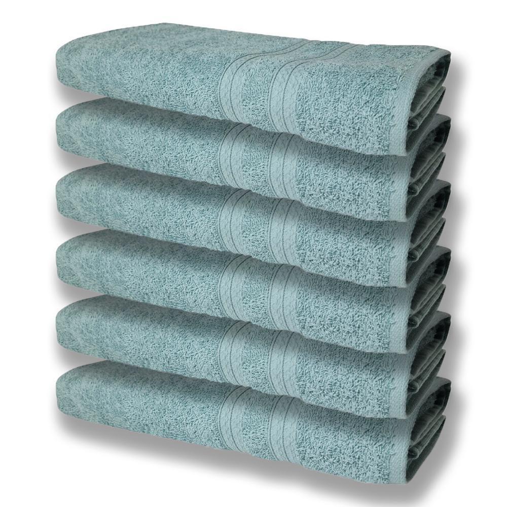 6 Toalhas Grande E Grossa Verde - 1