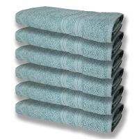 6 Toalhas Grande E Grossa Verde - 1