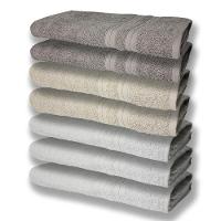 7 Toalhas Grande E Grossa 3 Branco 2 Bege 2 Cinza - 1