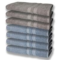 7 Toalhas Grande E Grossa 4 Azul 3 Cinza - 1
