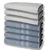 7 Toalhas Grande E Grossa 4 Azul 3 Branco - 1